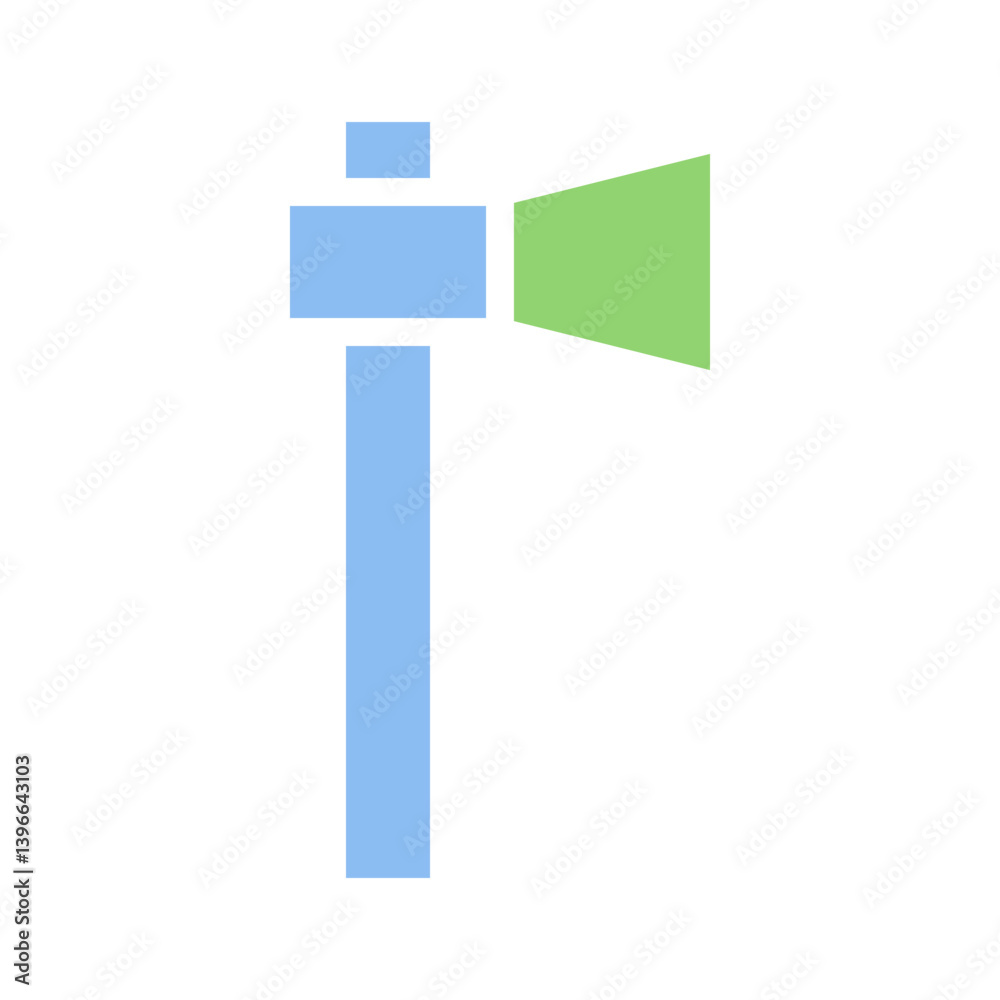 Stylized Axe Illustration with Simple Design Stylized Axe Illustration with Simple Design