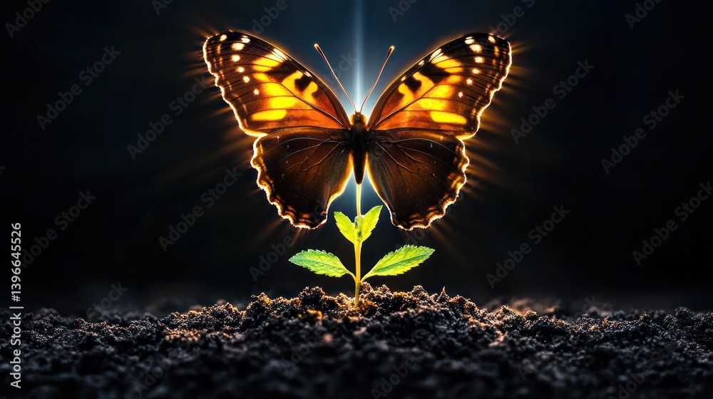Evolution of Life: A Vibrant Display of Growth and Transformation with Nature's Beauty, Featuring Dynamic Colors and Symbolic Elements of Change, Inspiring Personal Development and Growth