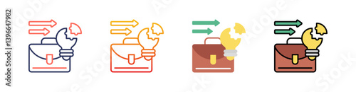 Solution Multi Style Icon Set Vector 
