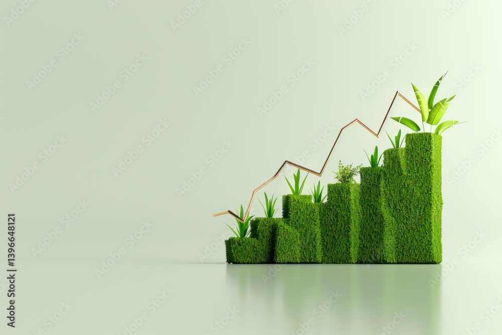 Dynamic Business Growth and Success: Vibrant Colors and Modern Elements Showcase Prosperous Company with Clear Trajectory Upwards, Emphasizing Innovation and Creativity