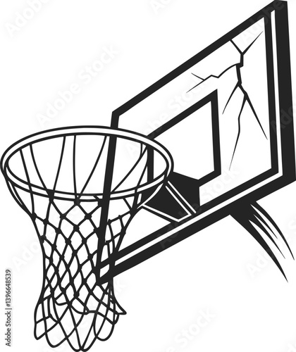 Simple basketball graphic silhouette