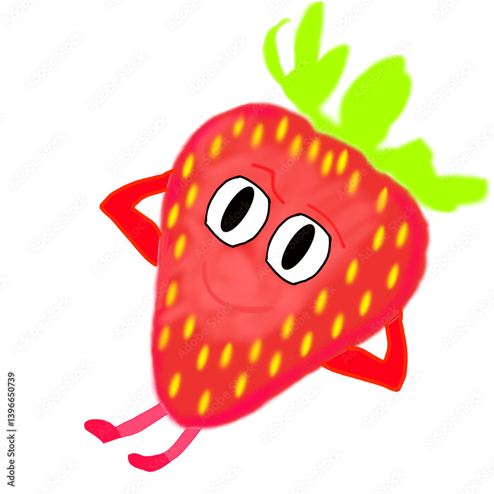 Obraz premium food, illustration, fruit, vector, cartoon, set, icon, isolated, fresh, strawberry, cute, funny, healthy, background, pear, cherry, character, design, banana, flat, apple, organic, orange, collection,