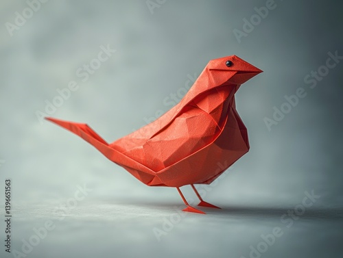 Realistic Origami Bird Decoration for Home Interior Photography, Perfect for Modern Spaces and Artistic Decor Ideas