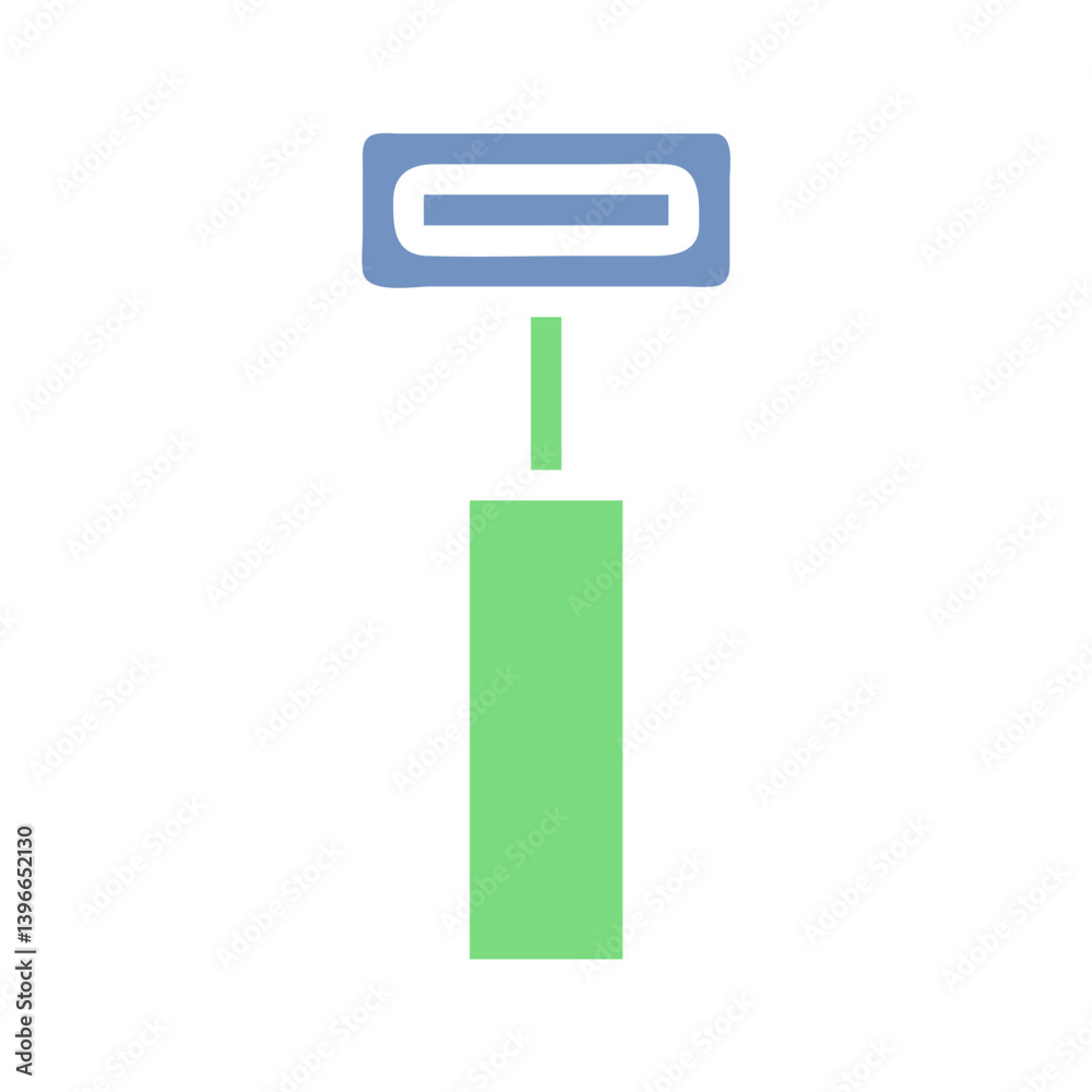 Minimalist Shaving Razor Icon on White Background Minimalist Shaving Razor Icon on White Background