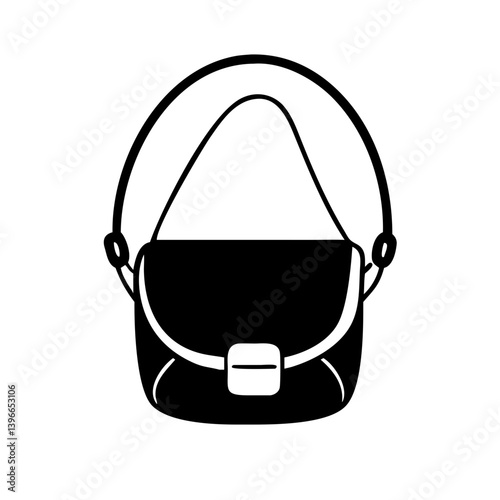 crossbody bags icon, crossbody bags silhouette vector illustration-simple silhouette illustration of crossbody bags, perfect for crossbody bags logos and icons
