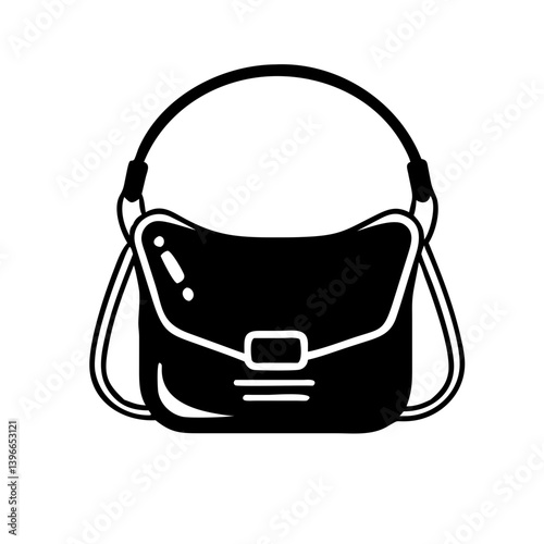 crossbody bags icon, crossbody bags silhouette vector illustration-simple silhouette illustration of crossbody bags, perfect for crossbody bags logos and icons