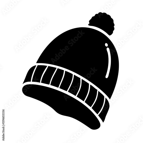 beanies icon, beanies silhouette vector illustration-simple silhouette illustration of beanies, perfect for beanies logos and icons