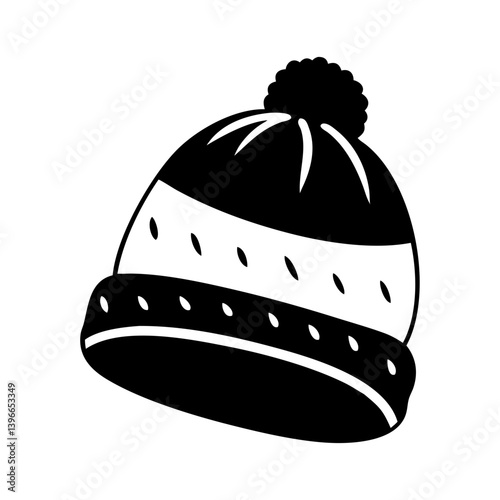 beanies icon, beanies silhouette vector illustration-simple silhouette illustration of beanies, perfect for beanies logos and icons