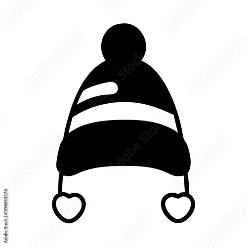 beanies icon, beanies silhouette vector illustration-simple silhouette illustration of beanies, perfect for beanies logos and icons