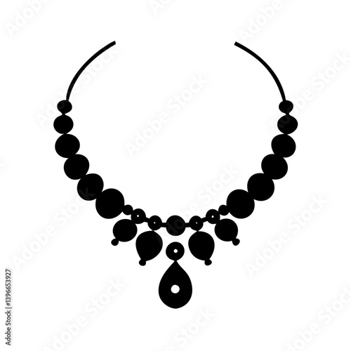 necklaces icon, necklaces silhouette vector illustration-simple silhouette illustration of necklaces, perfect for necklaces logos and icons