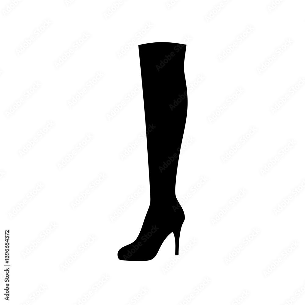 thigh high boots icon, thigh high boots silhouette vector illustration-simple silhouette illustration of thigh high boots, perfect for thigh high boots logos and icons thigh high boots icon, thigh high boots silhouette vector illustration-simple silhouette illustration of thigh high boots, perfect for thigh high boots logos and icons