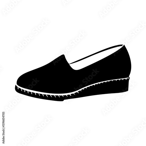 espadrilles icon, espadrilles silhouette vector illustration-simple silhouette illustration of espadrilles, perfect for espadrilles logos and icons