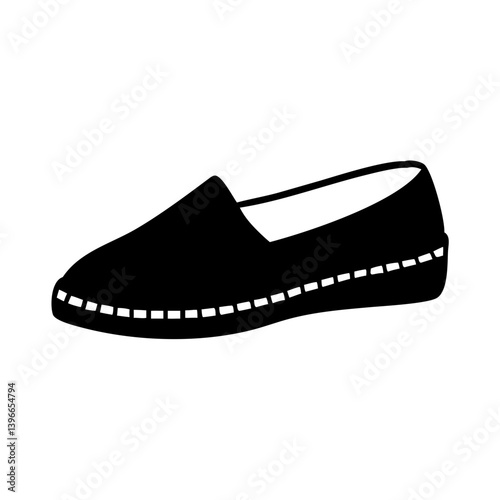 espadrilles icon, espadrilles silhouette vector illustration-simple silhouette illustration of espadrilles, perfect for espadrilles logos and icons