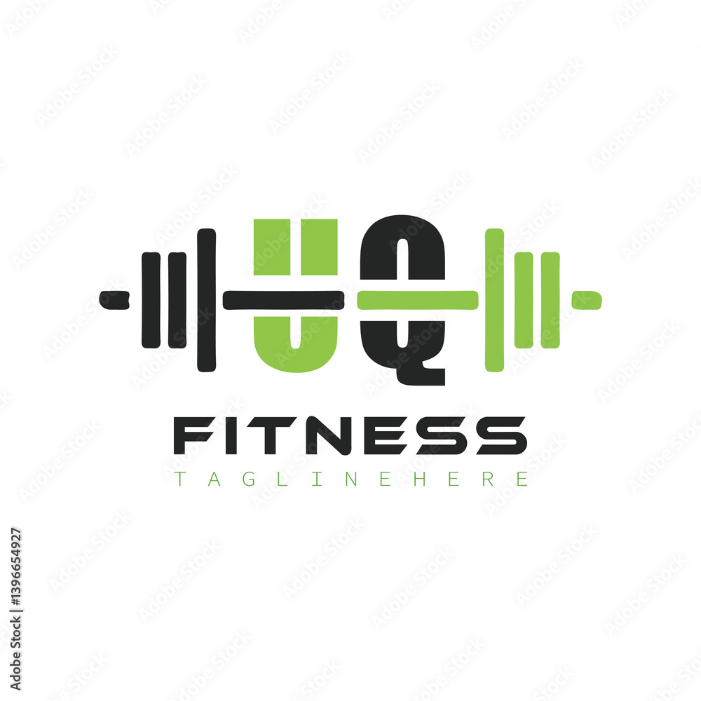 Fototapeta premium initial monogram for Fitness logo design