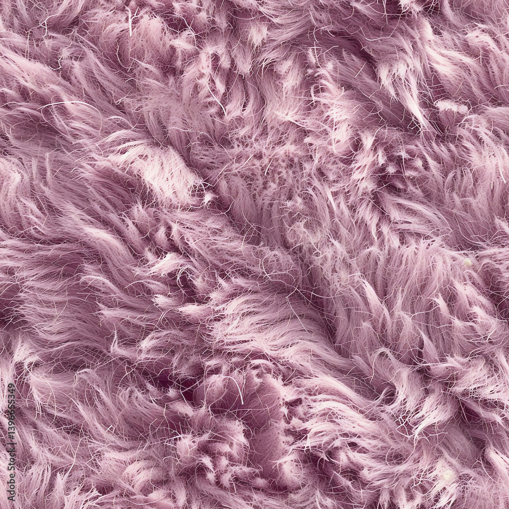 Obraz premium Highly Detailed Macro Texture of Soft Purple Fur Luxurious Fabric Background