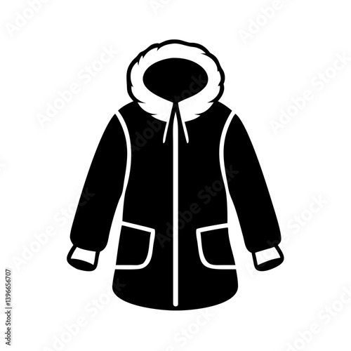 parka icon, parka silhouette vector illustration-simple silhouette illustration of parka, perfect for parka logos and icons