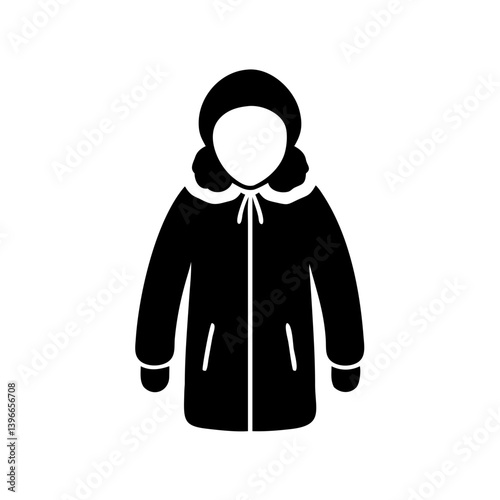 parka icon, parka silhouette vector illustration-simple silhouette illustration of parka, perfect for parka logos and icons