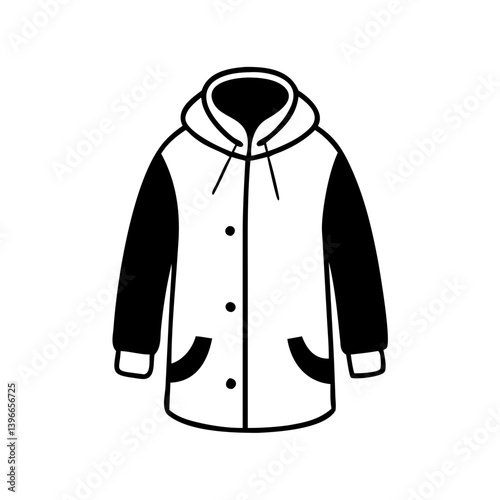 parka icon, parka silhouette vector illustration-simple silhouette illustration of parka, perfect for parka logos and icons