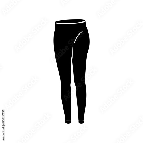 leggings icon, leggings silhouette vector illustration-simple silhouette illustration of leggings, perfect for leggings logos and icons