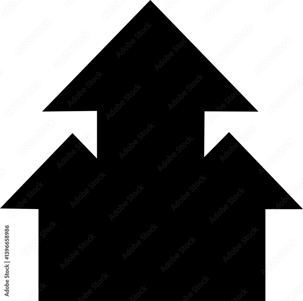Increase icon in flat. isolated on transparent background