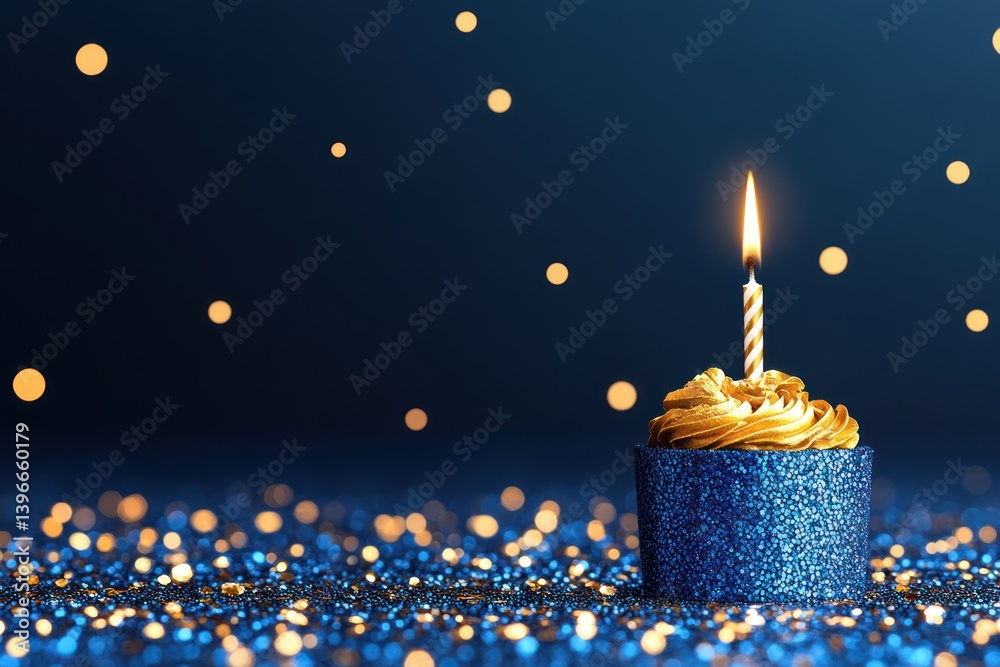Golden New Year Greeting Card with Text in German, Sparkling Bokeh Lights, and Sparklers on Black Background