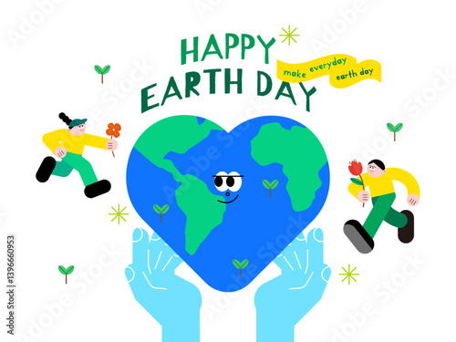 식목일 지구의 날 환경의 날 제로웨이스트 그린 일러스트 - Arbor Day Earth Day World Environment Day Zero Waste Green Illustration