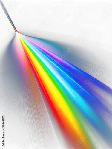 Colorful Light Rays and Rainbow Effect on a Transparent Background in High Resolution