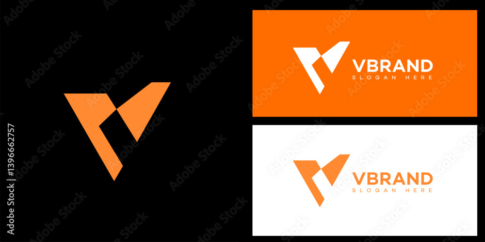 Abstract Letter V Logo Design Brand Identity, Business Cards Abstract Letter V Logo Design Brand Identity, Business Cards