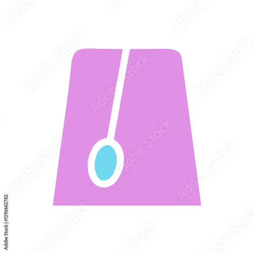 Simplified Pendulum Clock with Pastel Color Scheme