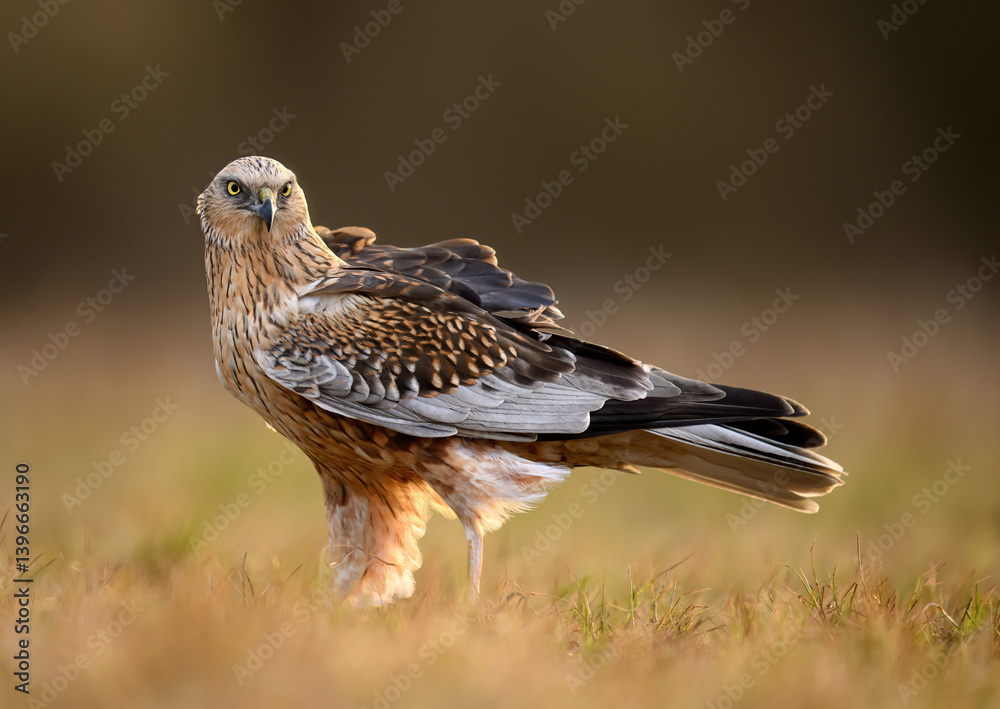 Western Marsh harrier ( Circus aeruginosus ) - male