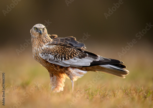 Obraz na płótnie Western Marsh harrier ( Circus aeruginosus ) - male w salonie
