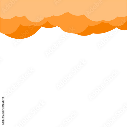 orange clouds background