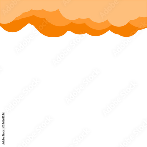 orange clouds background
