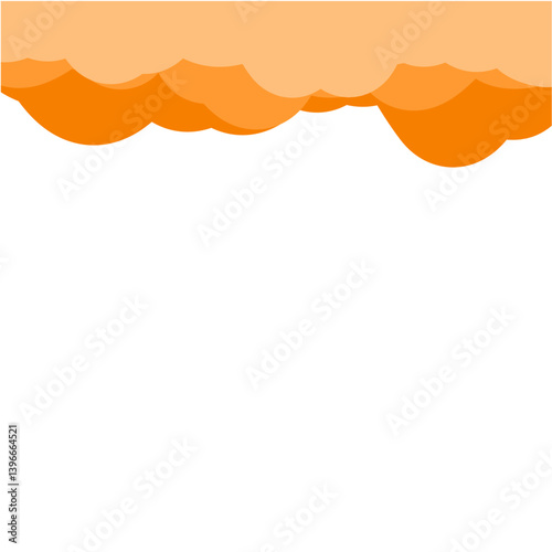 orange clouds background