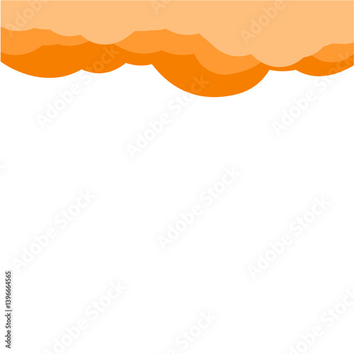 orange clouds background