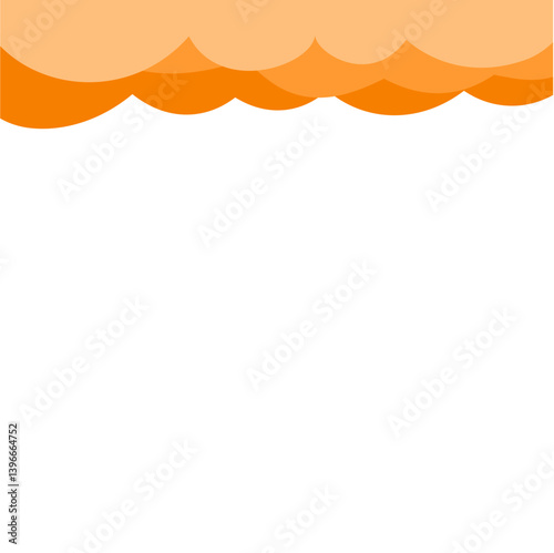 orange clouds background