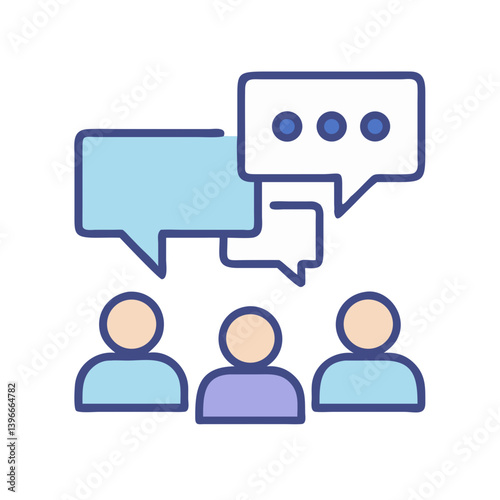 Group Chat with Speech Bubbles Icon Design