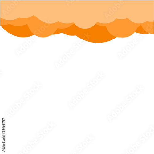 orange clouds background