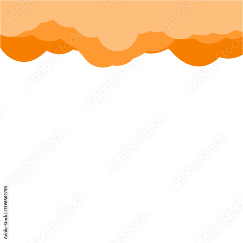 orange clouds background