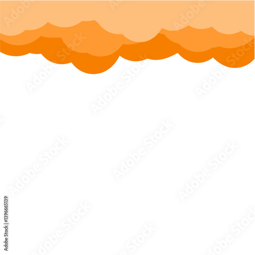 orange clouds background