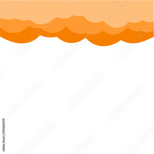 orange clouds background