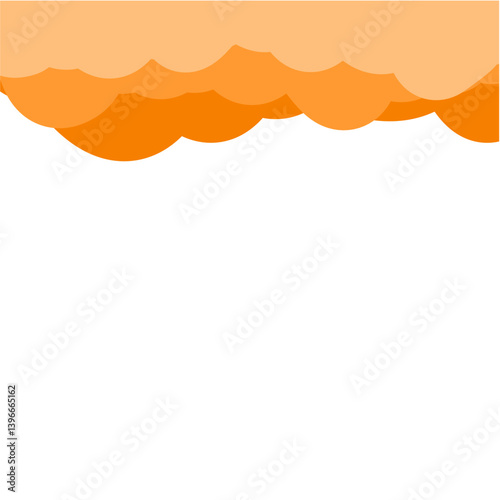orange clouds background