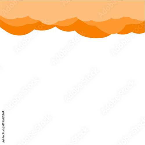 orange clouds background