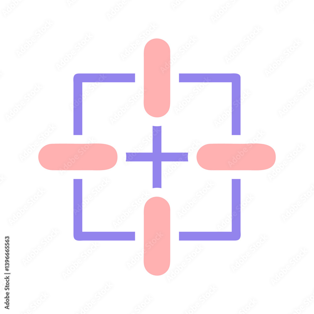 Obraz premium Geometric Shape Target Focus Symbol Illustration