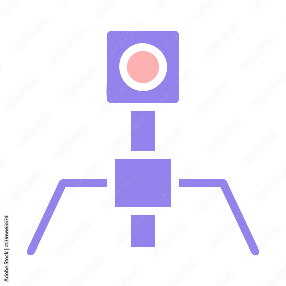 Abstract Bacteriophage Virus Illustration Design Abstract Bacteriophage Virus Illustration Design