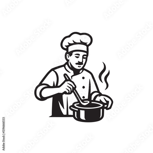 chef holding a pan