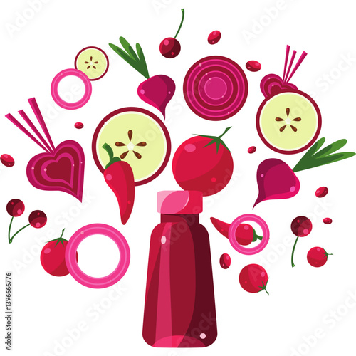 Vibrant Red Smoothie Recipe with Strawberries Beetroot Banana and Almond Milk Healthy Drink