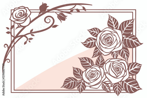Rosy Glow Frame with Luxury Gradient Background


