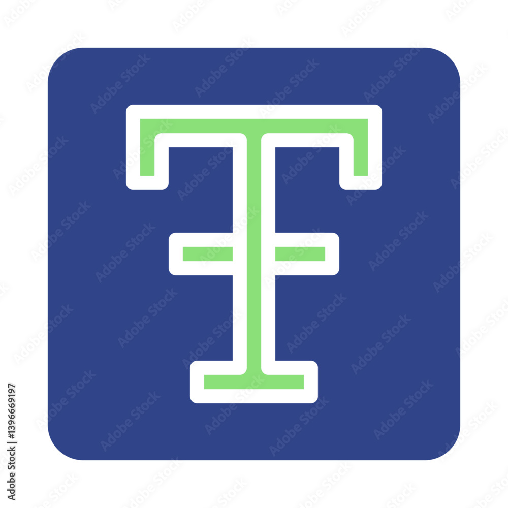 Fototapeta premium Striking TF Initial Graphic Emblem with Soft Edges
