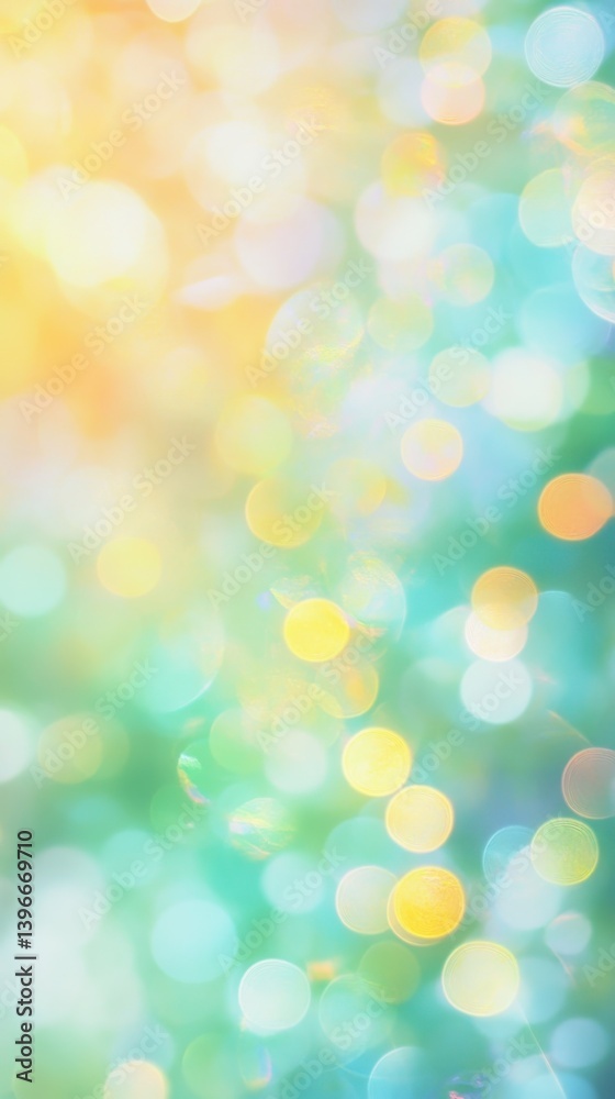 Cheerful Bokeh Composition: Abstract Light Bursts in Yellow, Green, and Blue for Festive Backgrounds Cheerful Bokeh Composition: Abstract Light Bursts in Yellow, Green, and Blue for Festive Backgrounds
